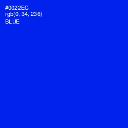 #0022EC - Blue Color Image