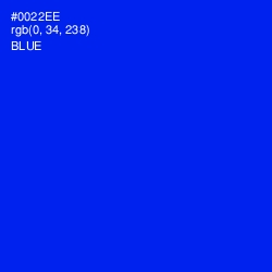 #0022EE - Blue Color Image