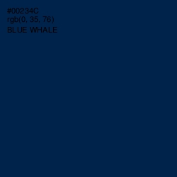 #00234C - Blue Whale Color Image