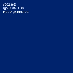 #00236E - Deep Sapphire Color Image