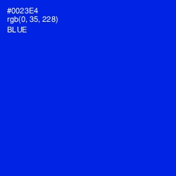 #0023E4 - Blue Color Image