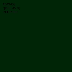 #002406 - Deep Fir Color Image