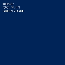 #002457 - Green Vogue Color Image