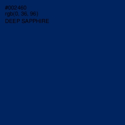 #002460 - Deep Sapphire Color Image