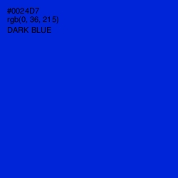 #0024D7 - Dark Blue Color Image