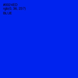 #0024ED - Blue Color Image