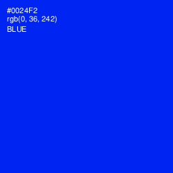 #0024F2 - Blue Color Image