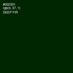 #002501 - Deep Fir Color Image