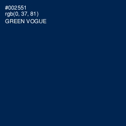 #002551 - Green Vogue Color Image