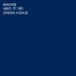 #002558 - Green Vogue Color Image