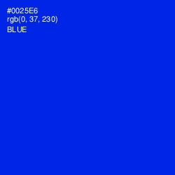 #0025E6 - Blue Color Image