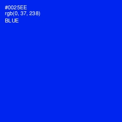 #0025EE - Blue Color Image