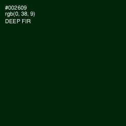 #002609 - Deep Fir Color Image