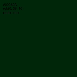 #00260A - Deep Fir Color Image