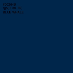 #00264B - Blue Whale Color Image