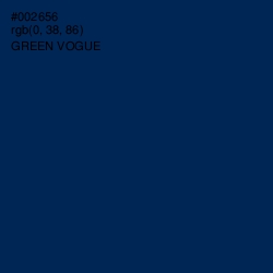 #002656 - Green Vogue Color Image