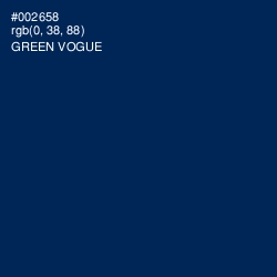 #002658 - Green Vogue Color Image