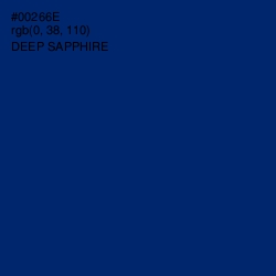 #00266E - Deep Sapphire Color Image