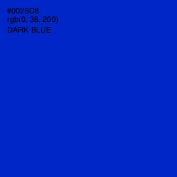 #0026C8 - Dark Blue Color Image