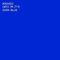 #0026D2 - Dark Blue Color Image