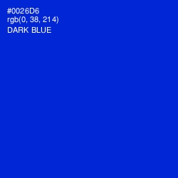 #0026D6 - Dark Blue Color Image