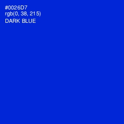 #0026D7 - Dark Blue Color Image