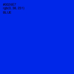 #0026E7 - Blue Color Image