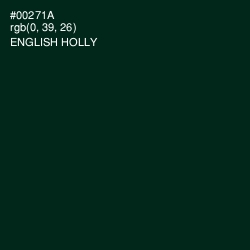 #00271A - English Holly Color Image