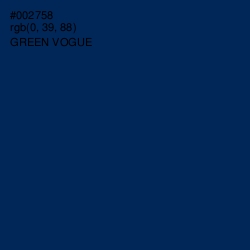 #002758 - Green Vogue Color Image