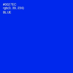 #0027EC - Blue Color Image