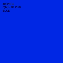 #0028E4 - Blue Color Image