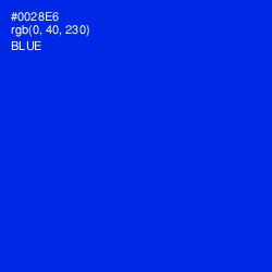 #0028E6 - Blue Color Image