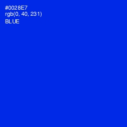 #0028E7 - Blue Color Image