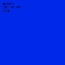 #0028E9 - Blue Color Image