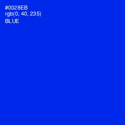 #0028EB - Blue Color Image