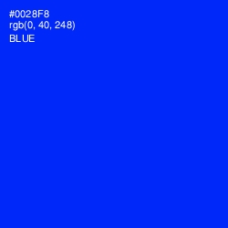 #0028F8 - Blue Color Image