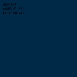 #002947 - Blue Whale Color Image