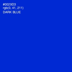 #0029D3 - Dark Blue Color Image