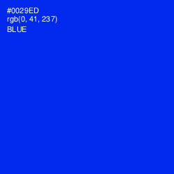 #0029ED - Blue Color Image