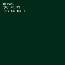 #002A16 - English Holly Color Image