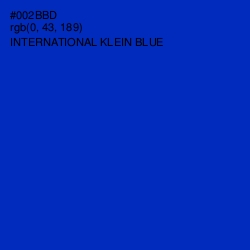 #002BBD - International Klein Blue Color Image