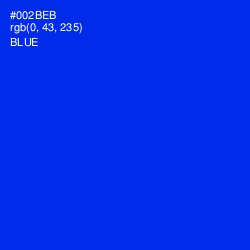 #002BEB - Blue Color Image