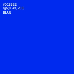 #002BEE - Blue Color Image