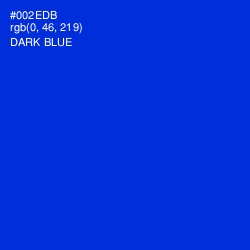 #002EDB - Dark Blue Color Image