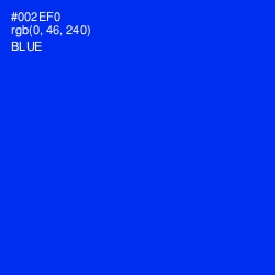 #002EF0 - Blue Color Image