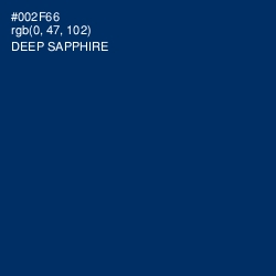 #002F66 - Deep Sapphire Color Image