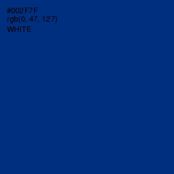 #002F7F - Catalina Blue Color Image