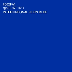 #002FA1 - International Klein Blue Color Image