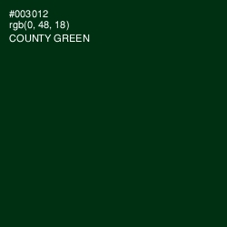 #003012 - County Green Color Image