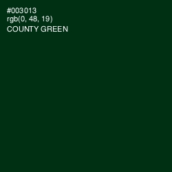 #003013 - County Green Color Image